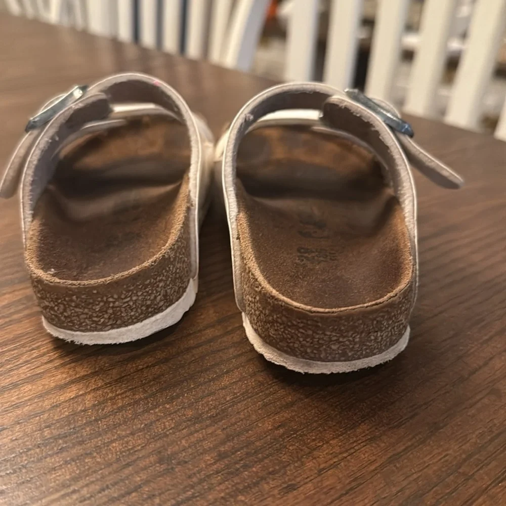 Birkenstock Arizona Kids Size 29 11-11.5 White Sandals Double Strap